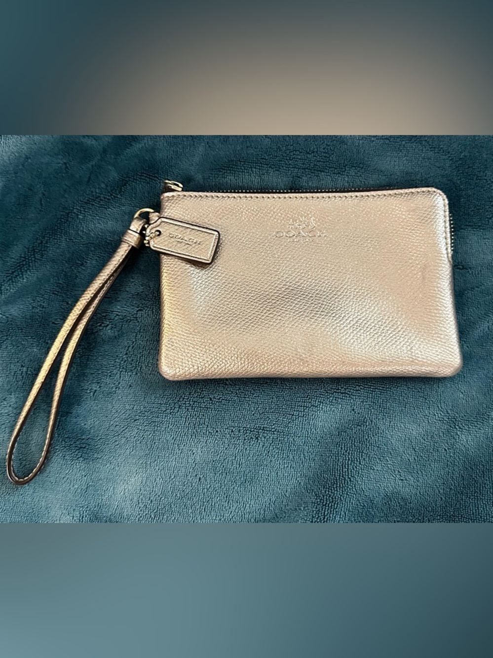 Coach Metallic Crossgrain Leather - Rose Gold/Platinum